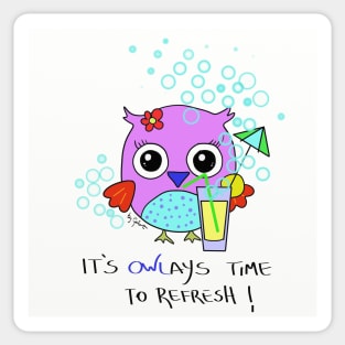 Owl Refresh Sticker